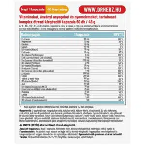 Dr. Herz A-Z multivitamin Komplex kapszula - 60db 3 Dr. Herz A-Z multivitamin Komplex kapszula - 60db - Image 2
