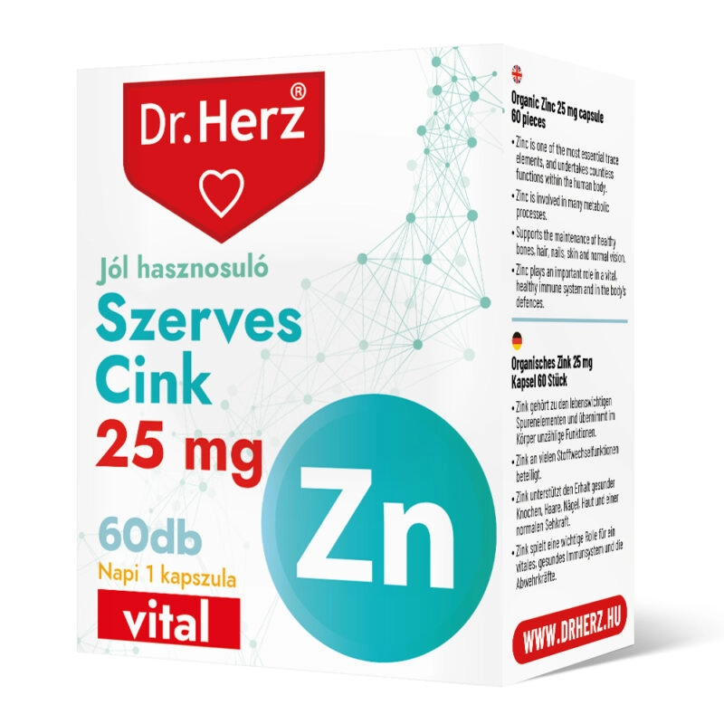 Dr. Herz Szerves Cink 25mg kapszula - 60db