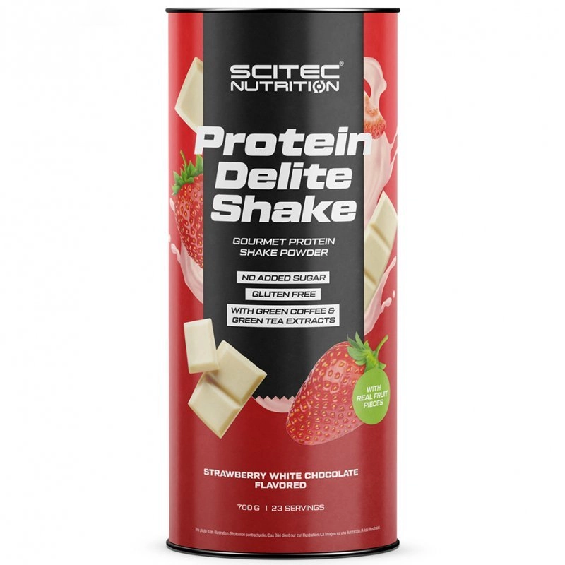 Scitec Nutrition Protein Delite Shake eper-fehércsokoládé - 700g 1 Scitec Nutrition Protein Delite Shake eper-fehércsokoládé - 700g