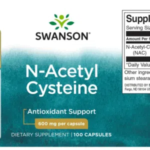 Swanson N-Acetil L-Cisztein (NAC) immunerősítő és nyákoldó kapszula - 100db 3 Swanson N-Acetil L-Cisztein (NAC) immunerősítő és nyákoldó kapszula - 100db - Image 2