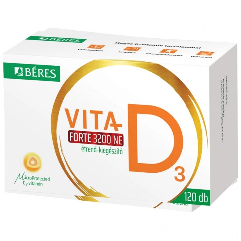 Béres Vita-D3 Forte 3200NE tabletta - 120db 1 Béres Vita-D3 Forte 3200NE tabletta - 120db