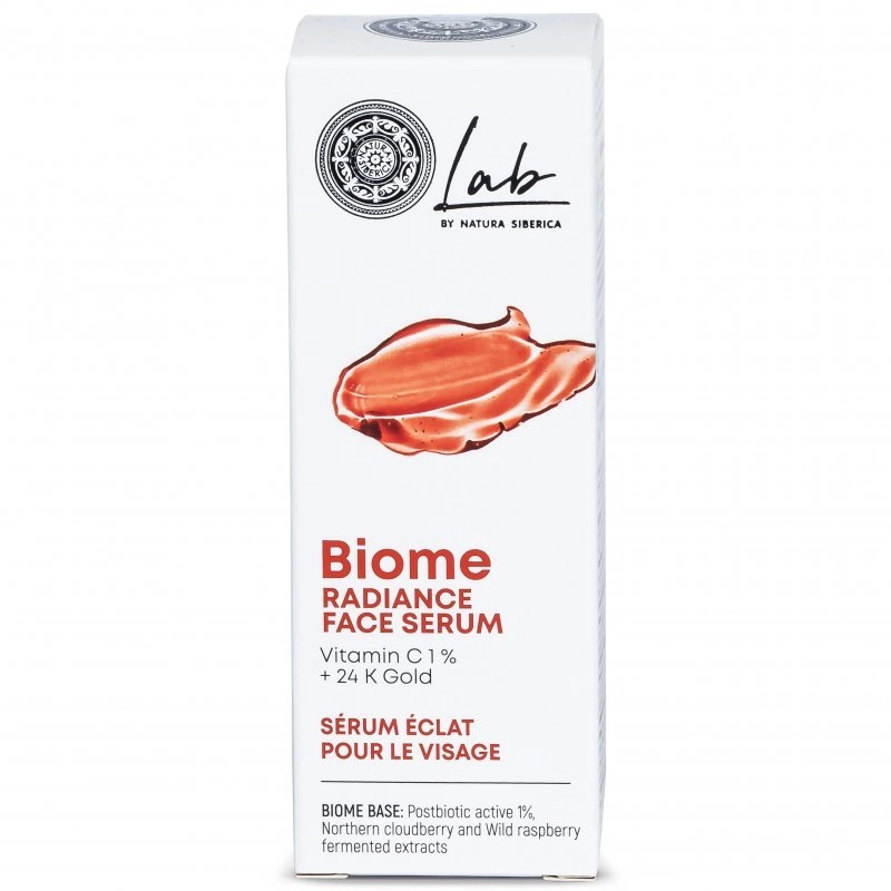 Natura Siberica Lab Biome Radiance C-vitaminos arcszérum 24k arannyal - 30ml 1 Natura Siberica Lab Biome Radiance C-vitaminos arcszérum 24k arannyal - 30ml