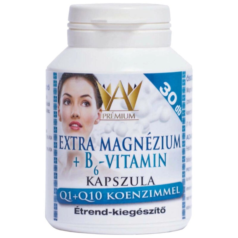 Prémium Extra Magnézium+B6-Vitamin+Q1+Q10 kapszula - 30db