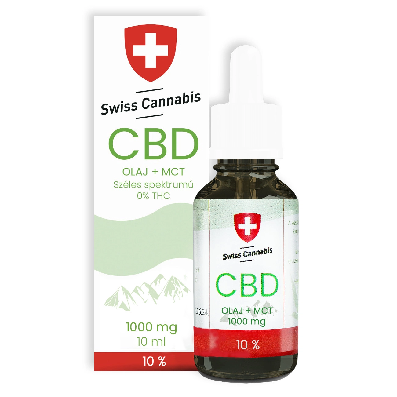 Swiss Cannabis 1000mg 10% Széles Spektrum CBD olaj - 10ml 1 Swiss Cannabis 1000mg 10% Széles Spektrum CBD olaj - 10ml