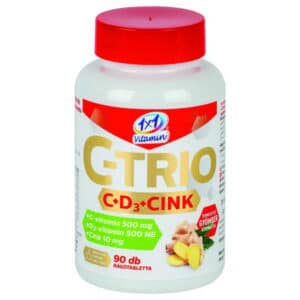 1x1 Vitamin C-TRIO C+D3+Cink gyömbéres rágótabletta - 90db