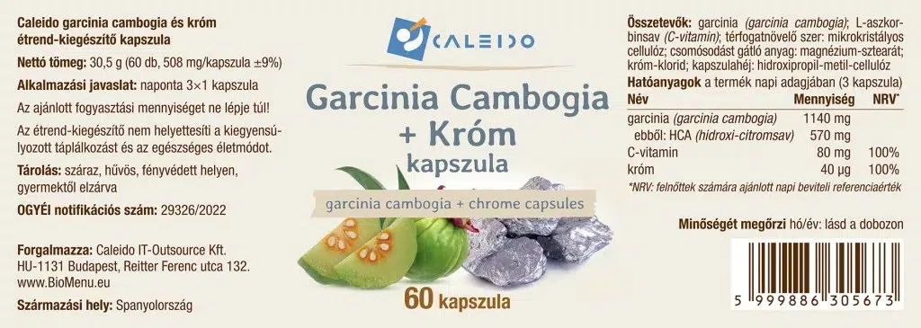 Caleido Garcinia Cambogia+Króm kapszula - 60db 2 Caleido Garcinia Cambogia+Króm kapszula - 60db - Image 2