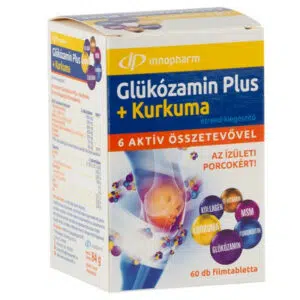 InnoPharm Glükózamin Plus + Kurkuma tabletta - 60db
