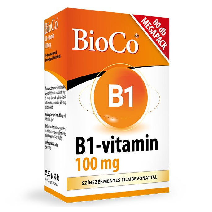 BioCo B1-vitamin 100mg filmtabletta - 80db 1 BioCo B1-vitamin 100mg filmtabletta - 80db