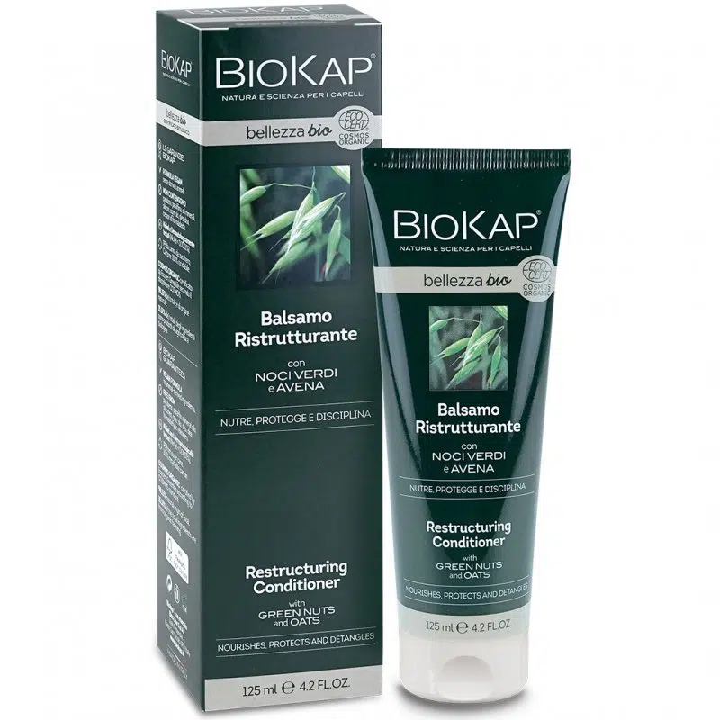 Biokap Bellezza Bio helyreállító hajkondicionáló zöld dióval és zabbal - 125ml 1 Biokap Bellezza Bio helyreállító hajkondicionáló zöld dióval és zabbal - 200ml