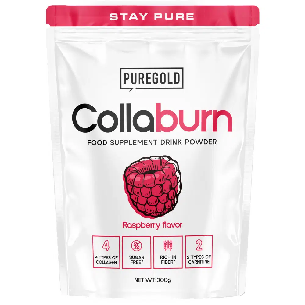Pure Gold CollaBurn Raspberry - málna ízű italpor - 300g 1 Pure Gold CollaBurn Raspberry - málna ízű italpor - 300g