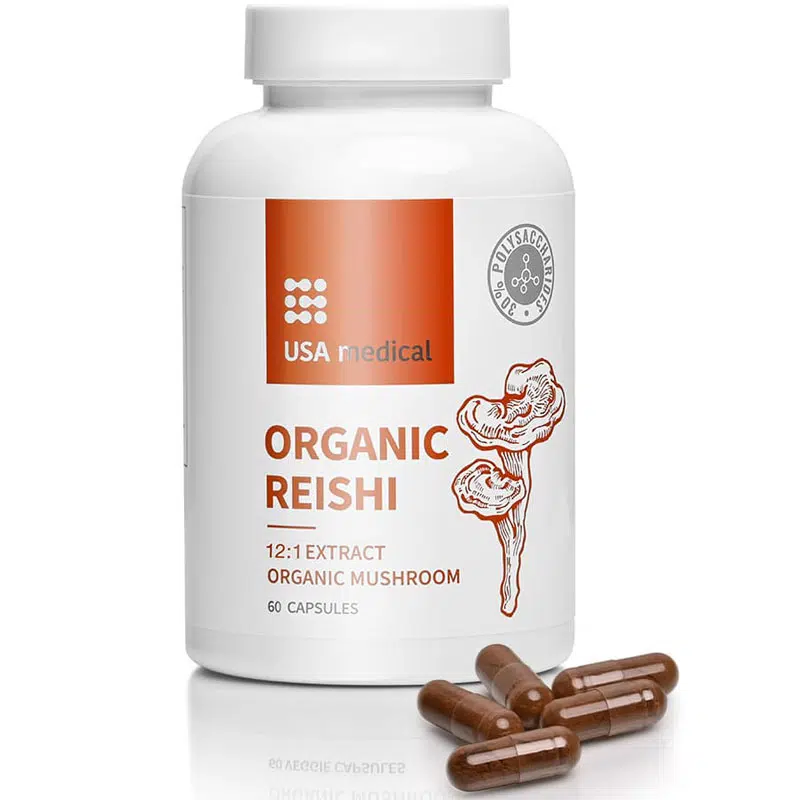 USA Medical Organic Reishi gomba kivonat kapszula - 60db 1 USA Medical Organic Reishi gomba kivonat kapszula - 60db