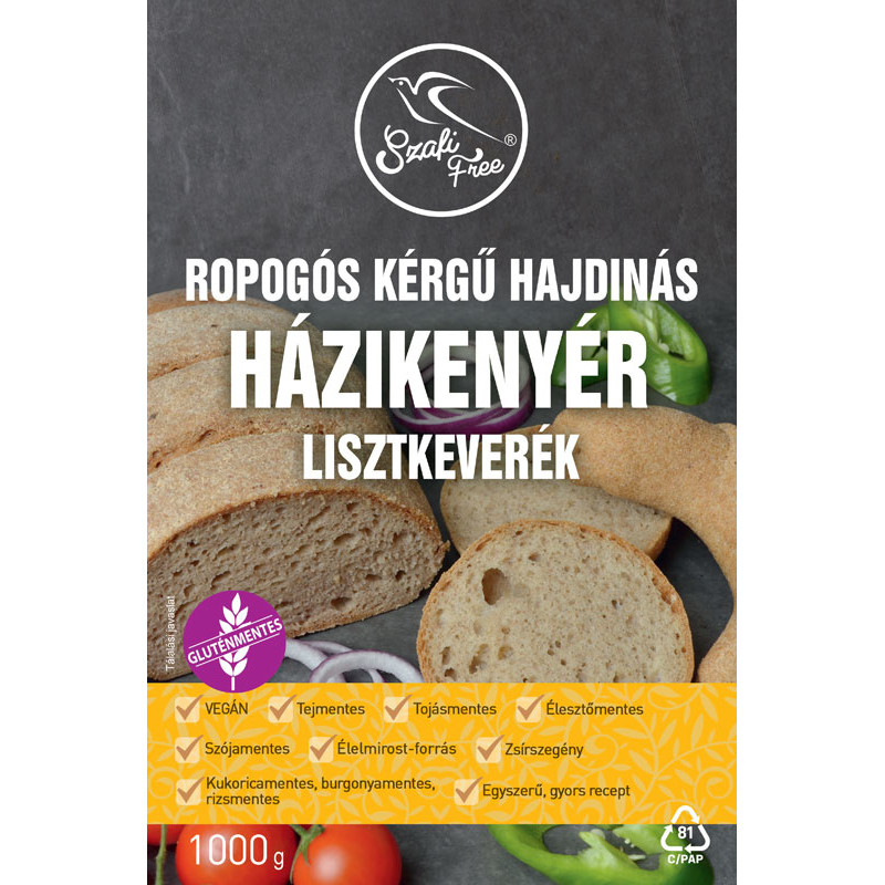 Szafi Free Lisztkeverék ropogós házikenyér - 1000g 1 Szafi Free Lisztkeverék ropogós házikenyér - 1000g