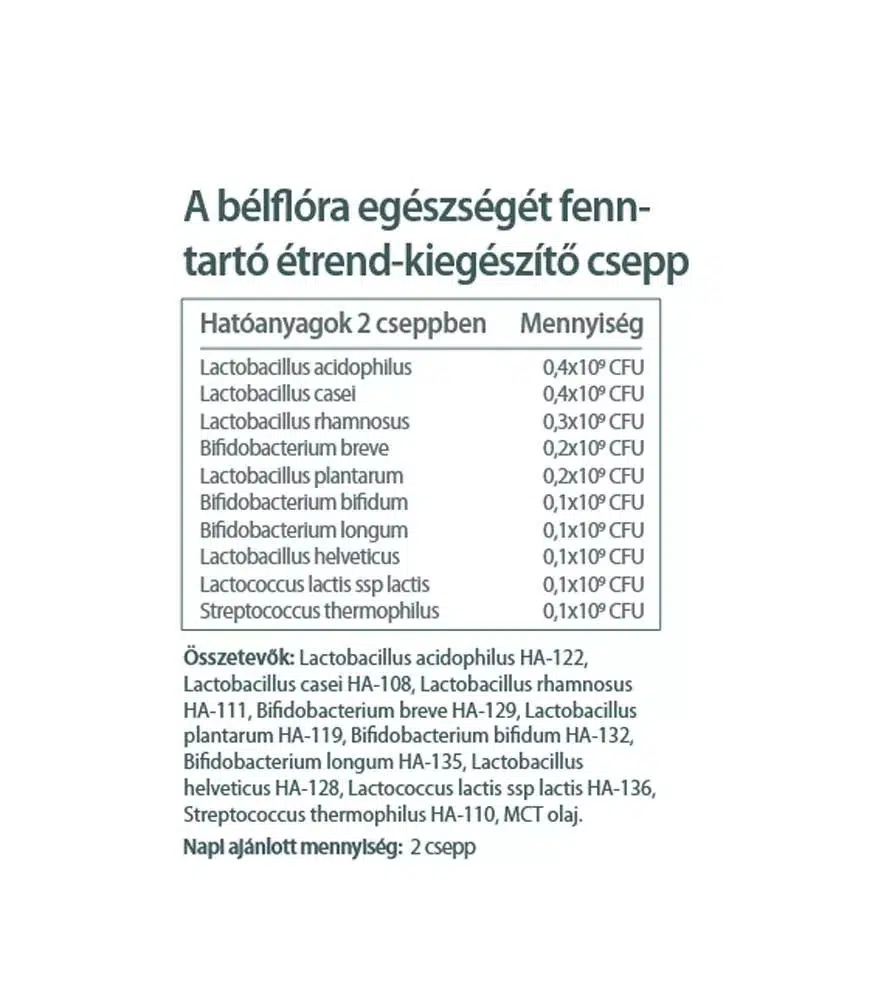 Vitaking Flora10 élőflórás készítmény (150 csepp) - 6ml 2 Vitaking Flora10 élőflórás készítmény (150 csepp) - 6ml - Image 2