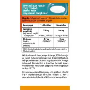 BioCo Magnézium-biszglicinát + bioaktív B6 Megapack - 90db 3 BioCo Magnézium-biszglicinát + bioaktív B6 Megapack - 90db - Image 2