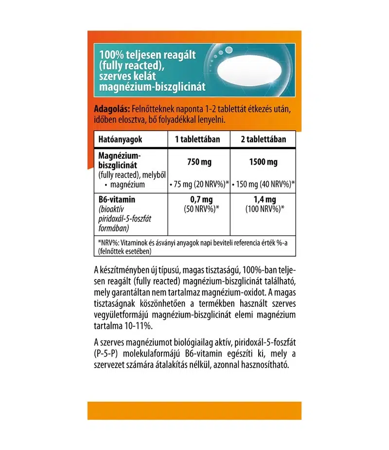 BioCo Magnézium-biszglicinát + bioaktív B6 Megapack - 90db 2 BioCo Magnézium-biszglicinát + bioaktív B6 Megapack - 90db - Image 2