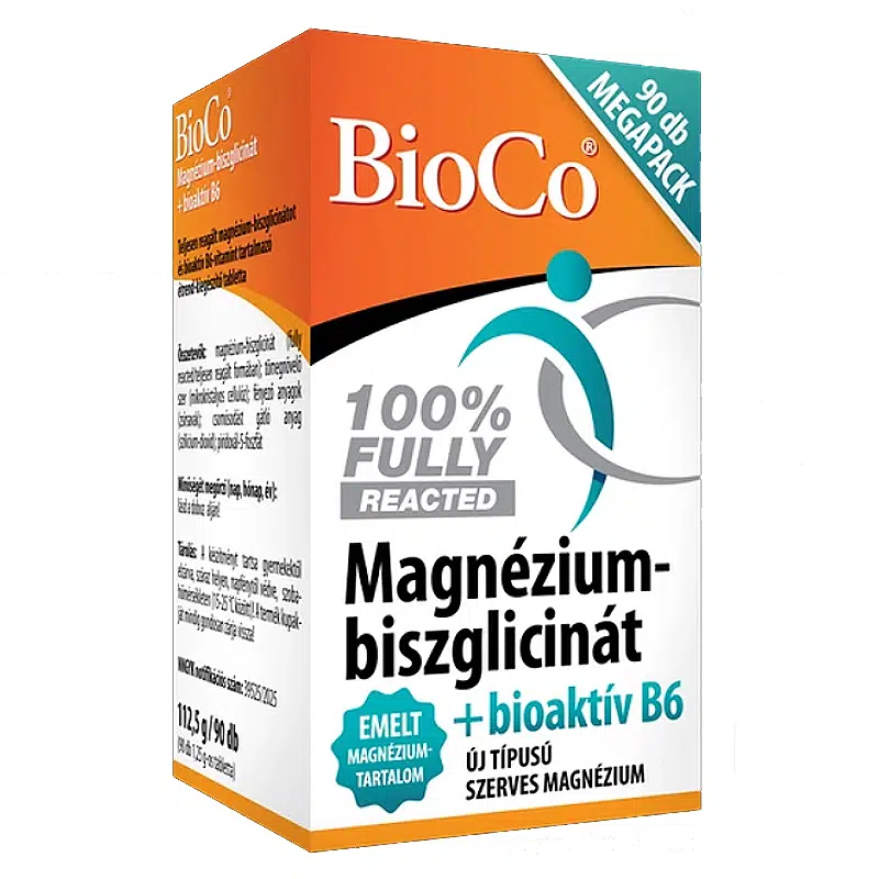 BioCo Magnézium-biszglicinát + bioaktív B6 Megapack - 90db 1 BioCo Magnézium-biszglicinát + bioaktív B6 Megapack - 90db