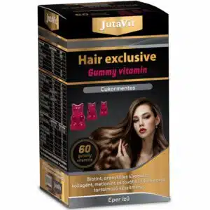 JutaVit Hair Exclusive eper ízű, cukormentes gumivitamin - 60db