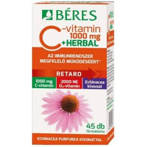 Béres C-vitamin 1000mg + Herbal (C+D3+Echinacea) RETARD filmtabletta - 45db