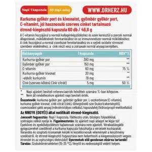 Dr. Herz Kurkuma 400mg kapszula - 60db 3 Dr. Herz Kurkuma 400mg kapszula - 60db - Image 2