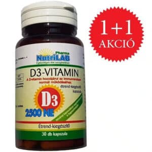 Nutrilab D3-Vitamin 2500NE kapszula 1+1 akció - 30db+30db