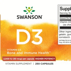 Swanson D3-vitamin 2000NE kapszula - 250db 3 Swanson D3-vitamin 2000NE kapszula - 250db - Image 2