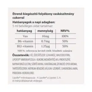 Vitaking VitaFer mikrokapszulázott vas készítmény - 120ml 3 Vitaking VitaFer mikrokapszulázott vas készítmény - 120ml - Image 2