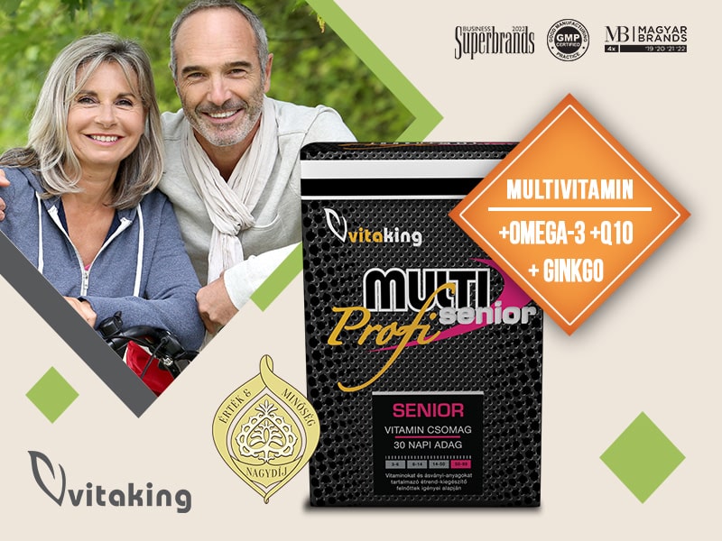 Multivitamin 50 év felettieknek! Próbálja ki a Vitaking Multi Senior Profi multivitamint!
