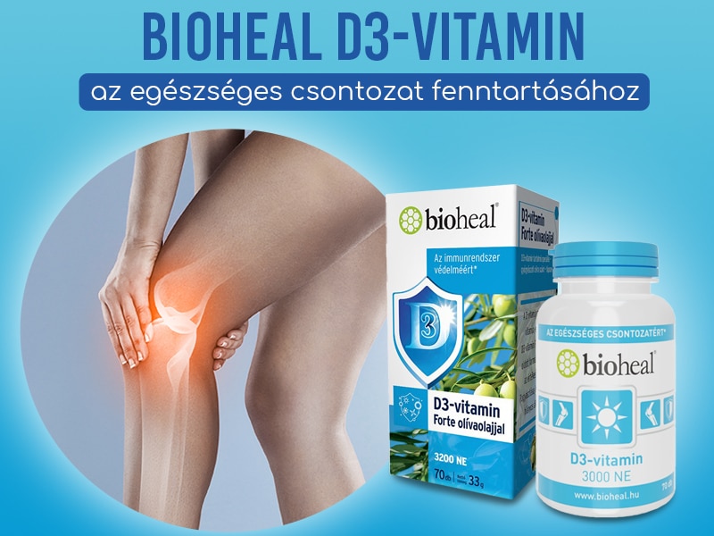 D3-vitaminok -30% Kedvezménnyel! Próbálja ki a Bioheal D3-vitaminokat!