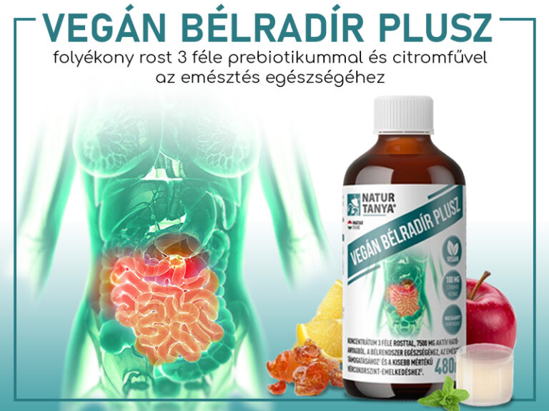 A bélflóra, az emésztés és a testsúlykontroll támogatásában segíthet a Natur Tanya Vegán Bélradír Plusz!