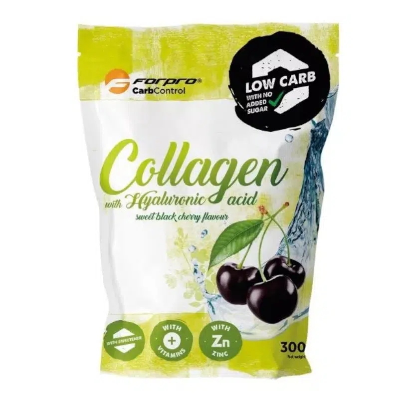 Forpro Low Carb Collagen Hyaluronsavval-Black Cherry - 300g 1 Forpro Low Carb Collagen Hyaluronsavval-Black Cherry - 300g