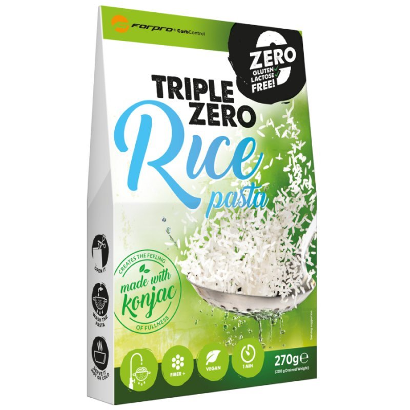 Forpro ZERO CARB Triple Zero Rice Pasta rizstészta - 270g 1 Forpro ZERO CARB Triple Zero Rice Pasta rizstészta - 270g