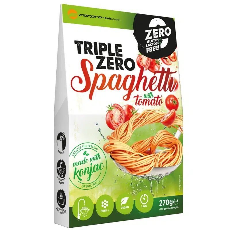 Forpro ZERO CARB Triple Zero Spagetti Tomato (paradicsom) tészta - 270g 1 Forpro ZERO CARB Triple Zero Spagetti Tomato (paradicsom) tészta - 270g