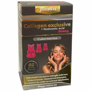 JutaVit Collagen Exclusive + Hialuronsav cukormentes gumivitamin - 60db