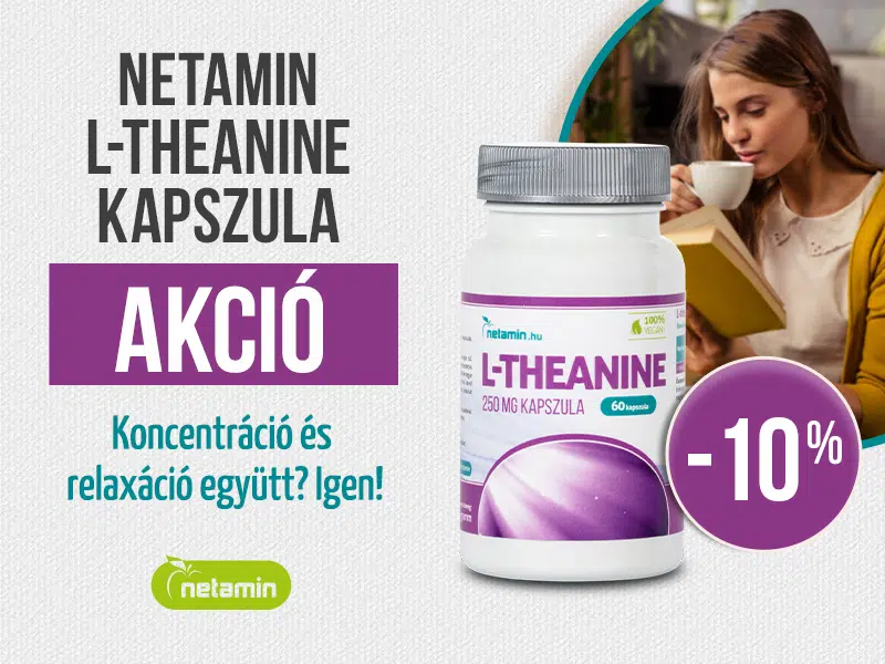 Stressz, koncentrációs zavarok, álmatlanság esetén segíthet a Netamin L-theanine kapszula!