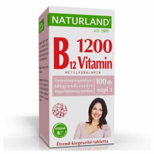 Naturland B12-vitamin 1200µg tabletta - 100db