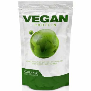 Collango Vegan Protein - borsófehérje liofilizált málna darabokkal - 600g