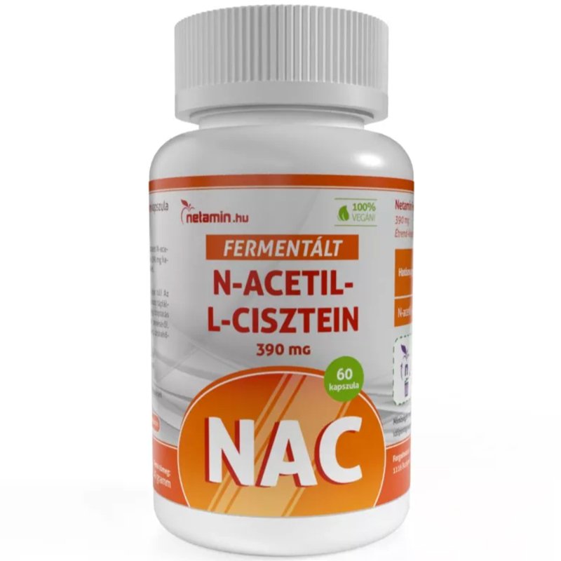 Netamin Fermentált N-Acetil L-Cisztein (NAC) immunerősítő és nyákoldó kapszula - 60db 1 Netamin Fermentált N-Acetil L-Cisztein (NAC) immunerősítő és nyákoldó kapszula - 60db