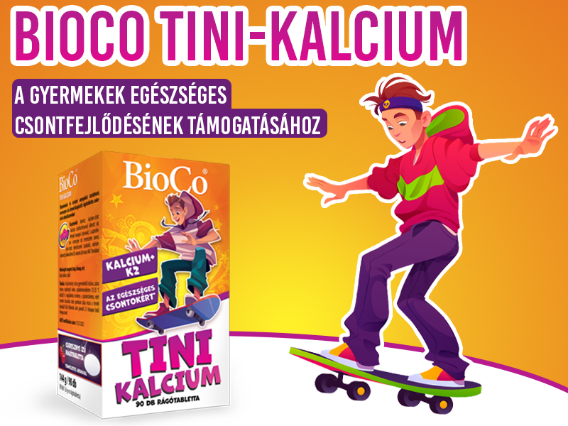 Csonterősítő rágótabletta gyerekeknek! Ismerje meg a komplex BioCo TINI-KALCIUM rágótablettát!