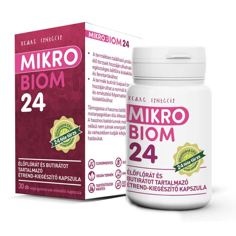 MIKROBIOM 24 élőflórát és butirátot tartalmazó kapszula - 30db
