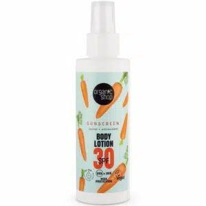 Organic Shop Fényvédő testápoló sárgarépával és antioxidánsokkal SPF30 - 150ml