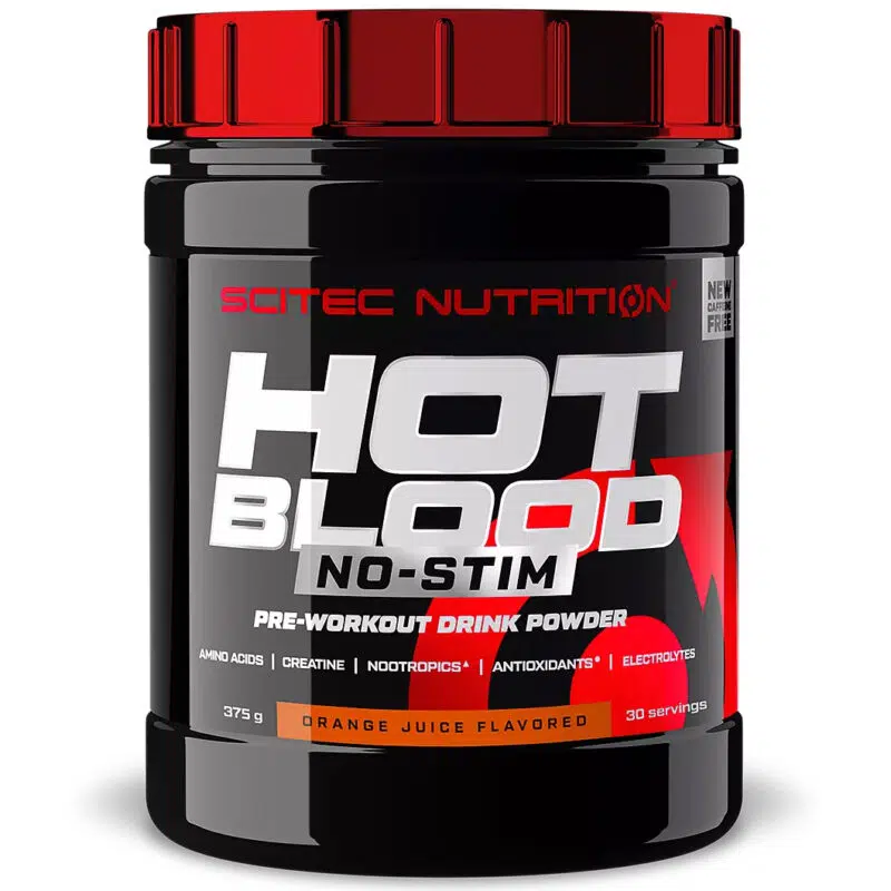 Scitec Nutrition Hot Blood No-Stim narancs dzsúz ízű italpor - 375g 1 Scitec Nutrition Hot Blood No-Stim narancs dzsúz ízű italpor - 375g