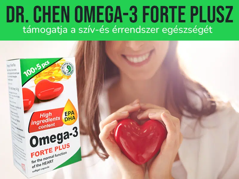 A szív- és érrendszer védelméhez ajánljuk a Dr. Chen Omega-3 Forte Plusz kapszulát!