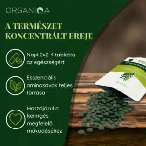 Organiqa Bio Chlorella és Spirulina tabletta - 250db - Image 4