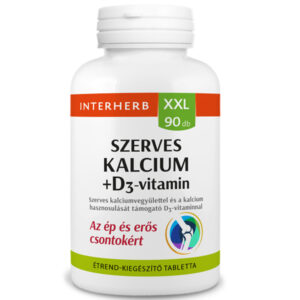 Interherb XXL Szerves Kálcium+D3-vitamin tabletta - 90db