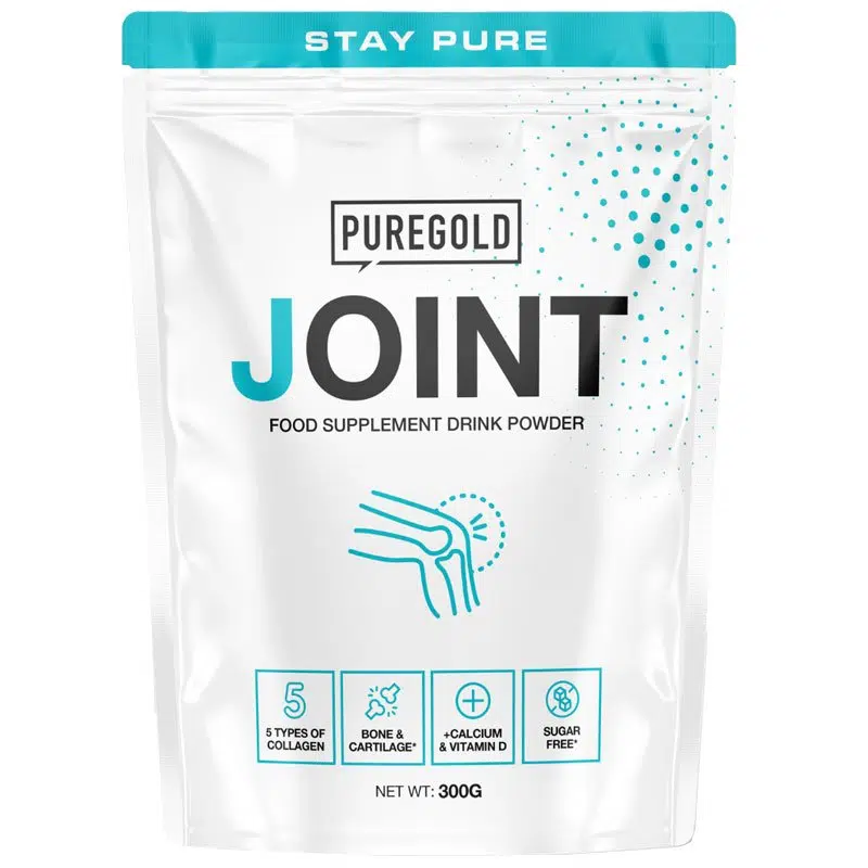Pure Gold Joint bodza ízű italpor - 300g 1 Pure Gold Collagen Marha + Joint Complex kollagén bodza ízű italpor - 300g