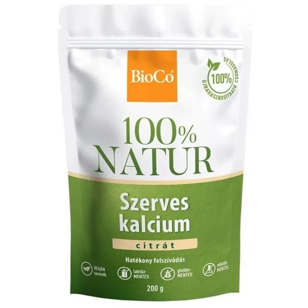 BioCo 100% NATUR Szerves Kalcium Citrát por - 200g 1 BioCo 100% NATUR Szerves Kalcium Citrát por - 200g