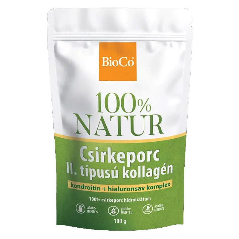 Bioco 100% NATUR Csirkeporc II. típusú kollagén tasakos por - 100g 1 Bioco 100% NATUR Csirkeporc II. típusú kollagén tasakos por - 100g