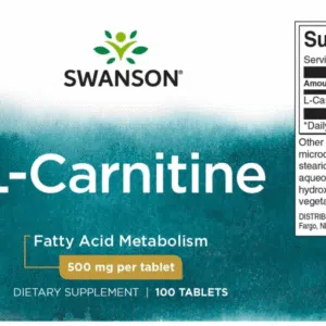 Swanson L-Carnitine tabletta - 100db 3 Swanson L-Carnitine tabletta - 100db - Image 2