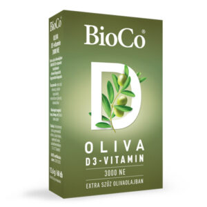 BioCo Oliva D3-vitamin 3000NE lágyzselatin kapszula - 60db