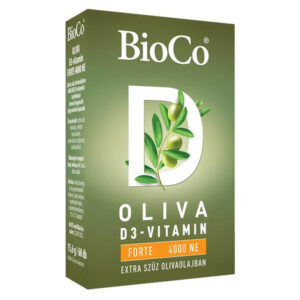 BioCo Oliva D3-vitamin Forte 4000NE lágyzselatin kapszula - 60db